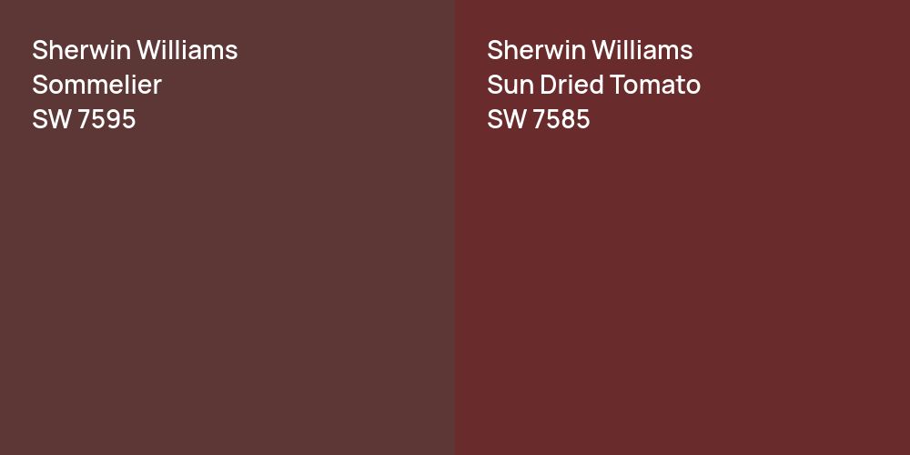 Sherwin Williams Sommelier vs. Sherwin Williams Sun Dried Tomato