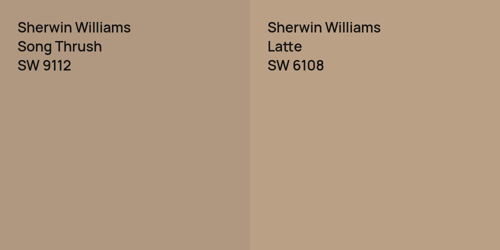 Sherwin Williams Song Thrush vs. Sherwin Williams Latte