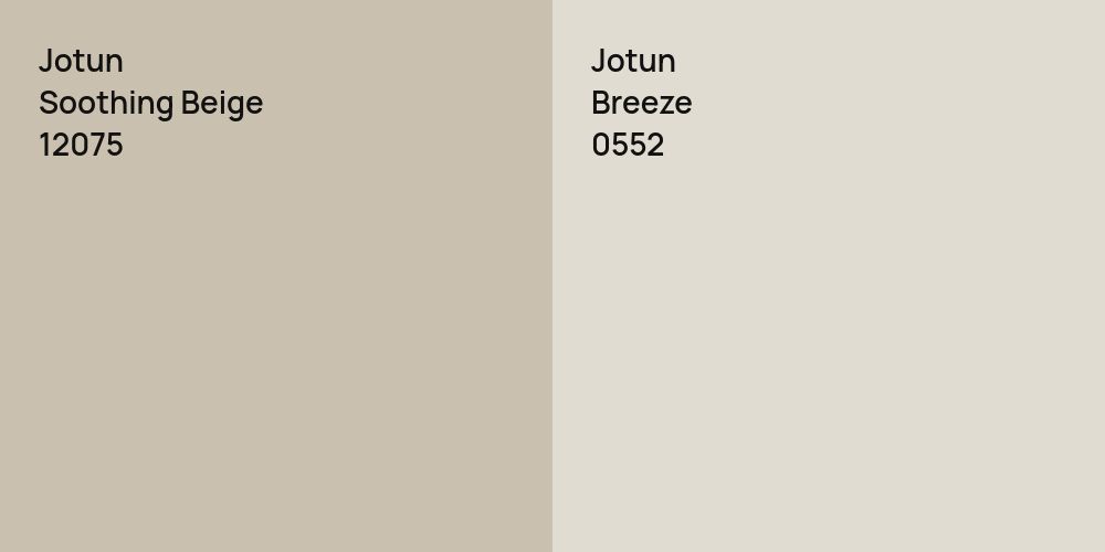 Jotun Soothing Beige vs. Jotun Breeze