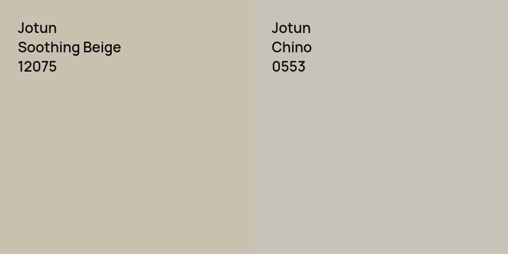 Jotun Soothing Beige vs. Jotun Chino