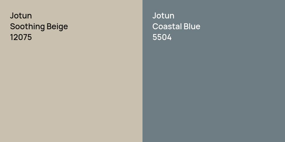 Jotun Soothing Beige vs. Jotun Coastal Blue