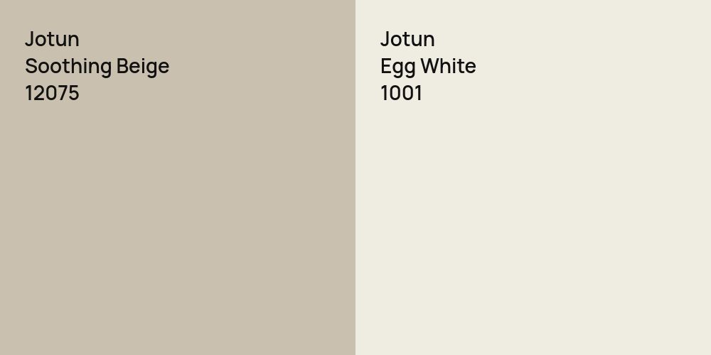 Jotun Soothing Beige vs. Jotun Egg White