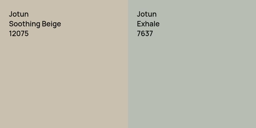 Jotun Soothing Beige vs. Jotun Exhale