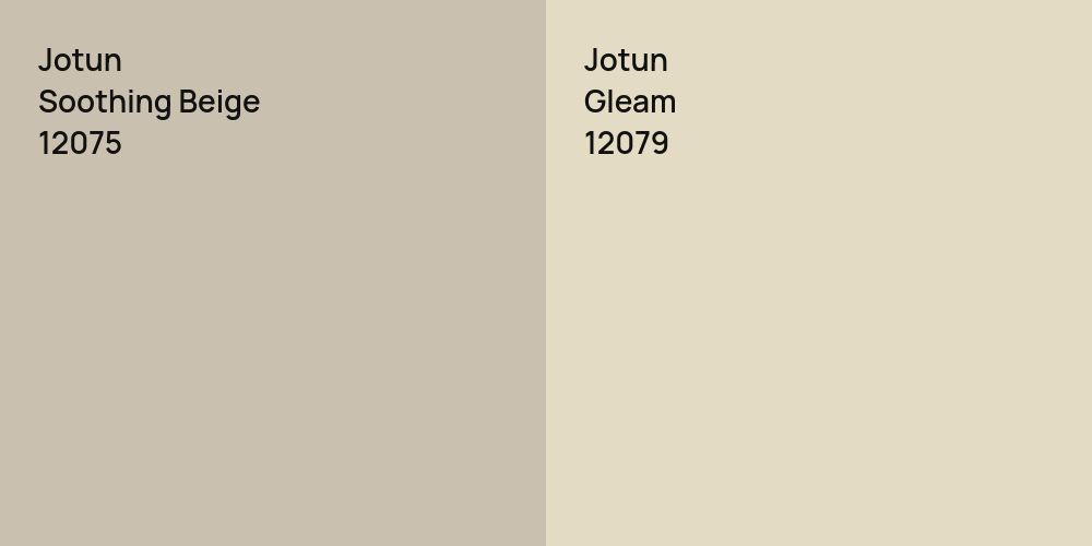 Jotun Soothing Beige vs. Jotun Gleam