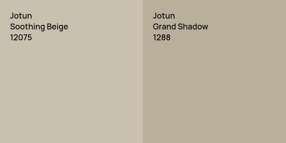 Jotun Soothing Beige vs. Jotun Grand Shadow