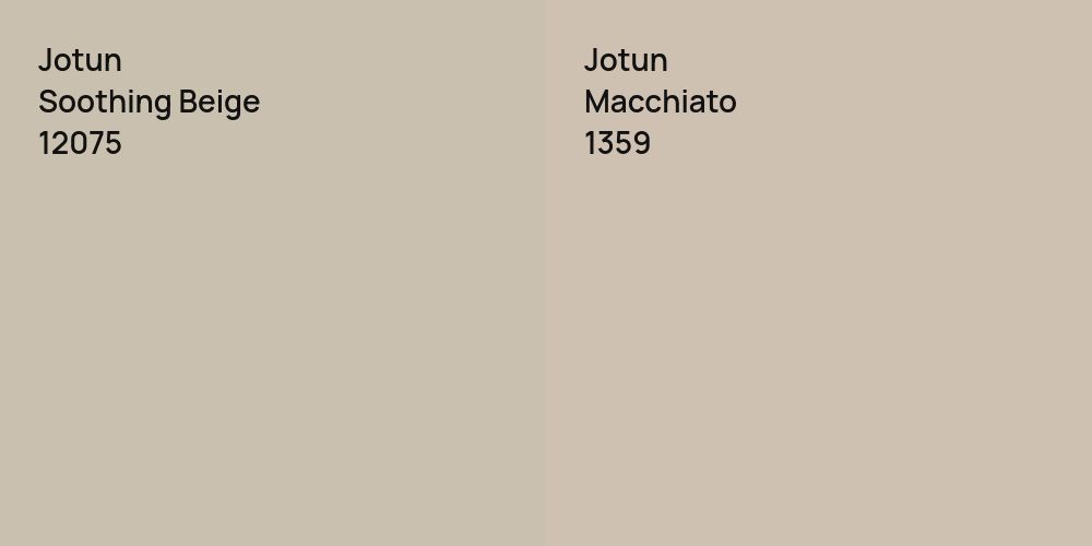 Jotun Soothing Beige vs. Jotun Macchiato