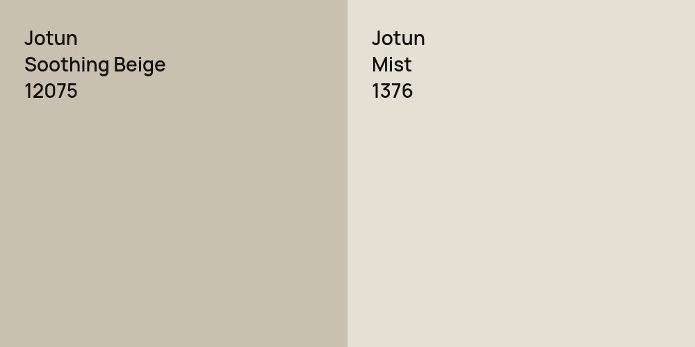 Jotun Soothing Beige vs. Jotun Mist