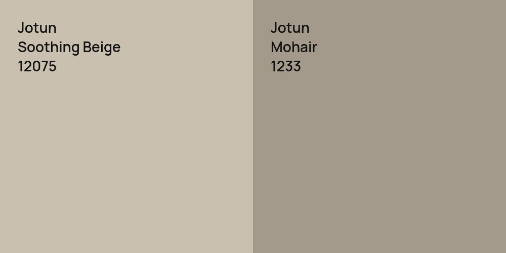 Jotun Soothing Beige vs. Jotun Mohair