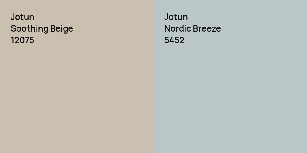 Jotun Soothing Beige vs. Jotun Nordic Breeze