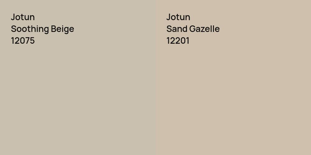 Jotun Soothing Beige vs. Jotun Sand Gazelle