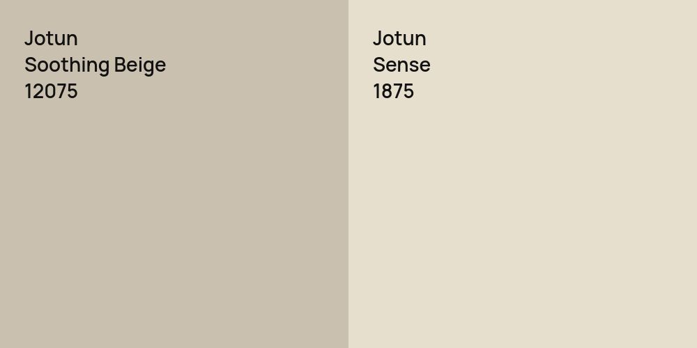 Jotun Soothing Beige vs. Jotun Sense