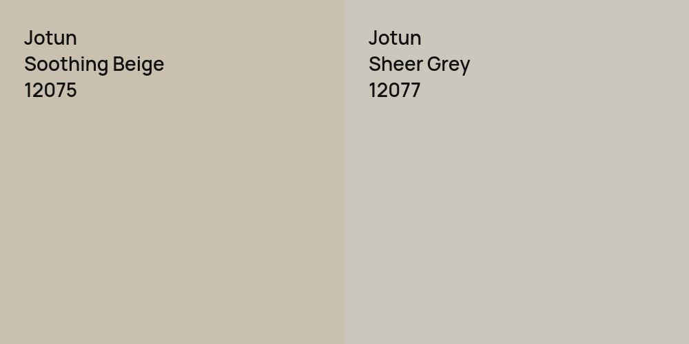 Jotun Soothing Beige vs. Jotun Sheer Grey