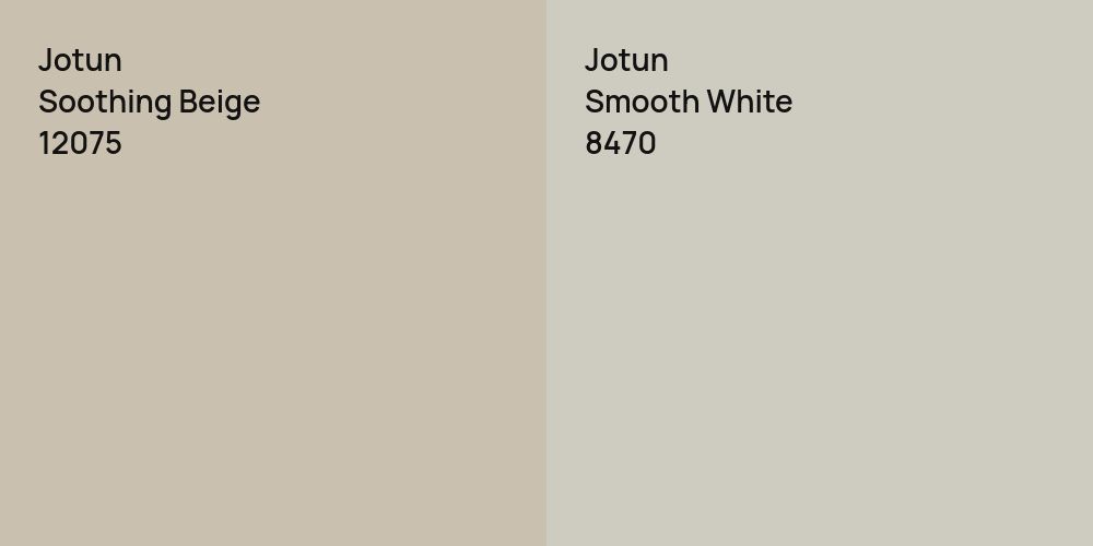 Jotun Soothing Beige vs. Jotun Smooth White