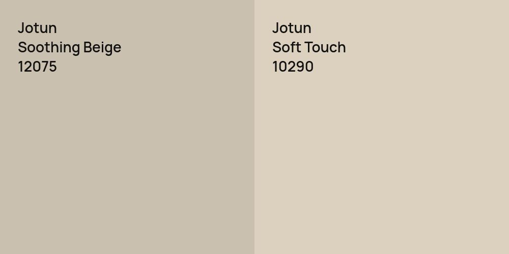 Jotun Soothing Beige vs. Jotun Soft Touch