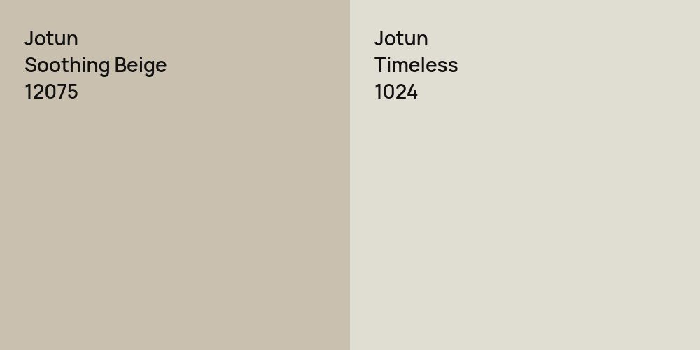 Jotun Soothing Beige vs. Jotun Timeless