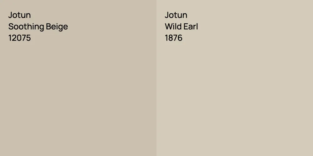 Jotun Soothing Beige vs. Jotun Wild Earl