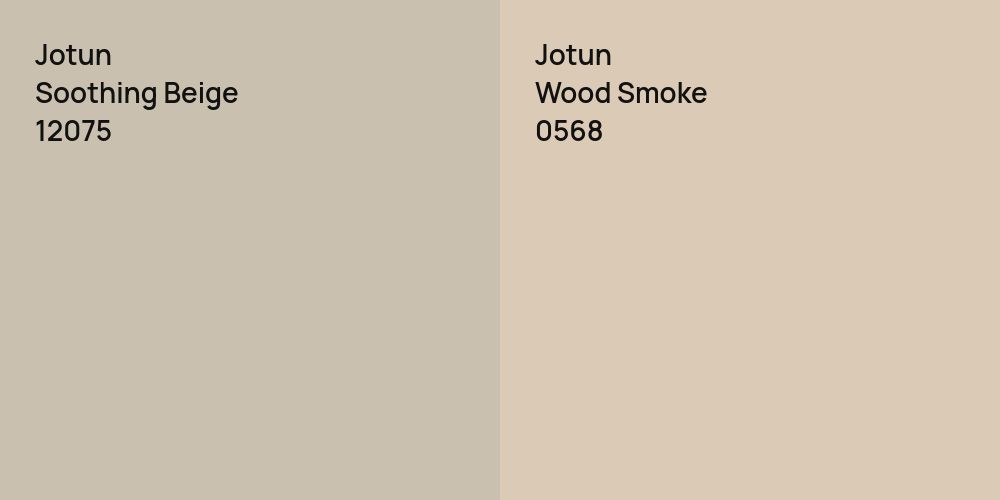 Jotun Soothing Beige vs. Jotun Wood Smoke