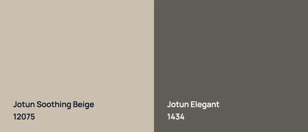 Jotun Soothing Beige 12075 vs Jotun Elegant 1434