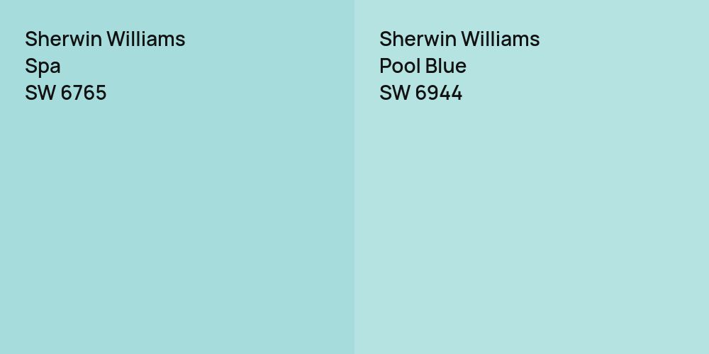 Sherwin Williams Spa vs. Sherwin Williams Pool Blue