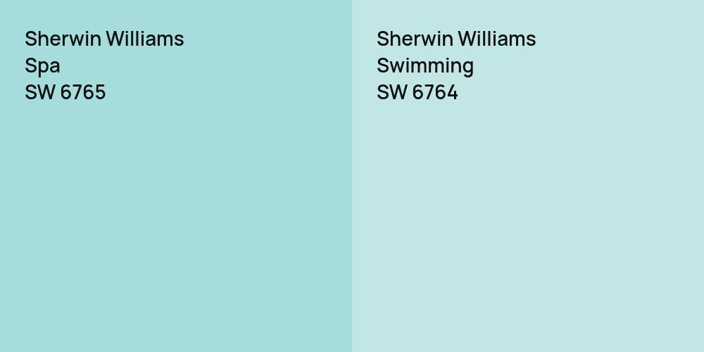 Sherwin Williams Spa vs. Sherwin Williams Swimming