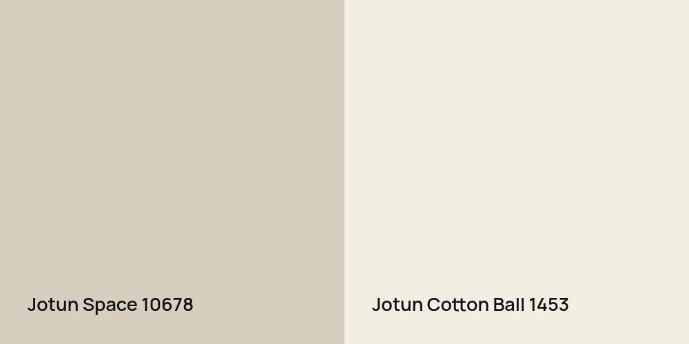 Jotun Space vs. Jotun Cotton Ball