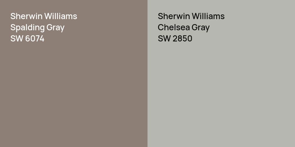 Sherwin Williams Spalding Gray vs. Sherwin Williams Chelsea Gray