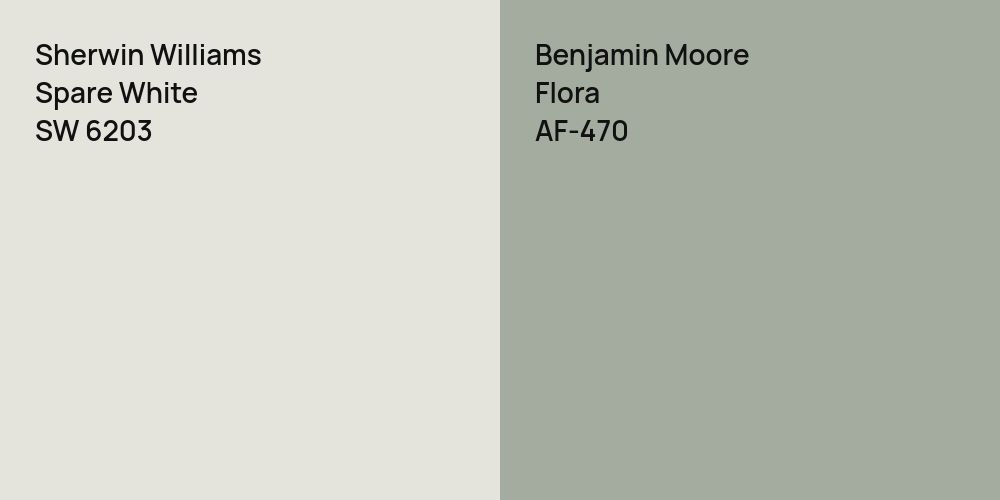 Sherwin Williams Spare White vs. Benjamin Moore Flora