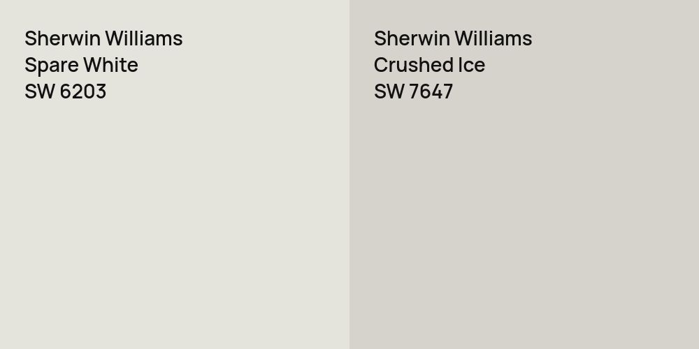 Sherwin Williams Spare White vs. Sherwin Williams Crushed Ice