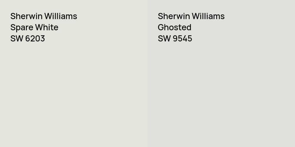 Sherwin Williams Spare White vs. Sherwin Williams Ghosted