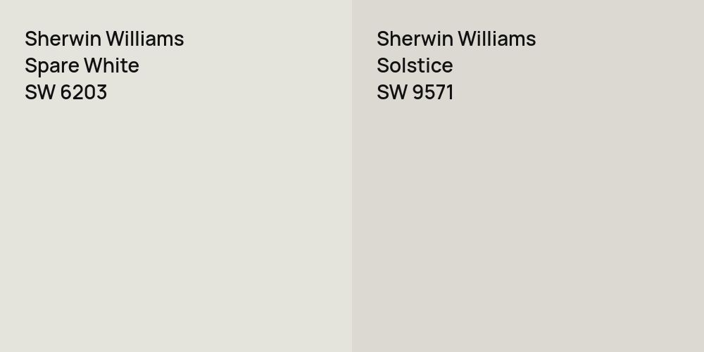 Sherwin Williams Spare White vs. Sherwin Williams Solstice