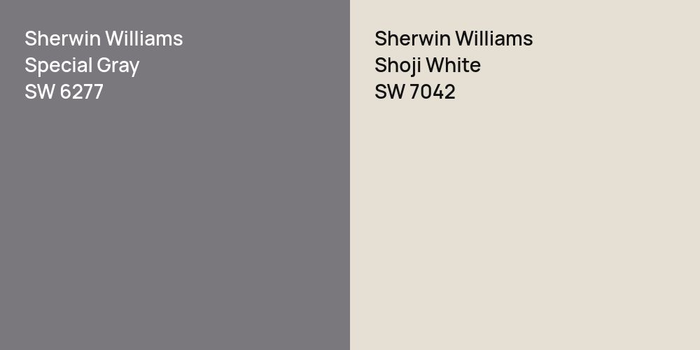 Sherwin Williams Special Gray vs. Sherwin Williams Shoji White