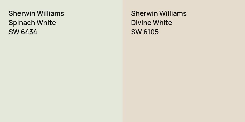 Sherwin Williams Spinach White vs. Sherwin Williams Divine White