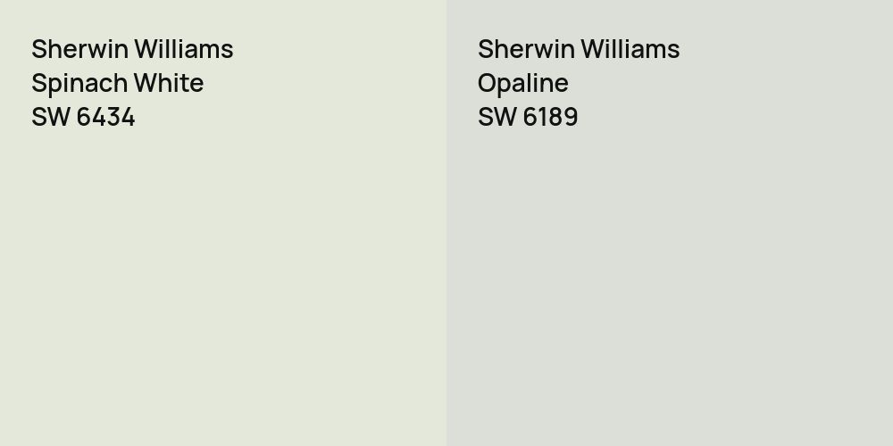 Sherwin Williams Spinach White vs. Sherwin Williams Opaline