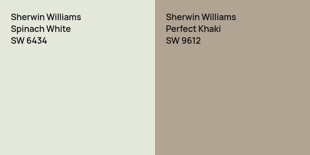 Sherwin Williams Spinach White vs. Sherwin Williams Perfect Khaki