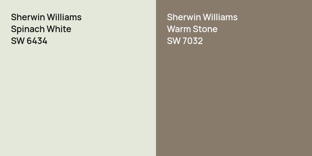 Sherwin Williams Spinach White vs. Sherwin Williams Warm Stone