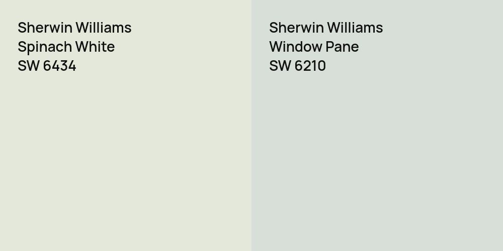 Sherwin Williams Spinach White vs. Sherwin Williams Window Pane