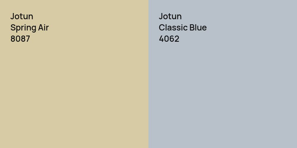 Jotun Spring Air vs. Jotun Classic Blue