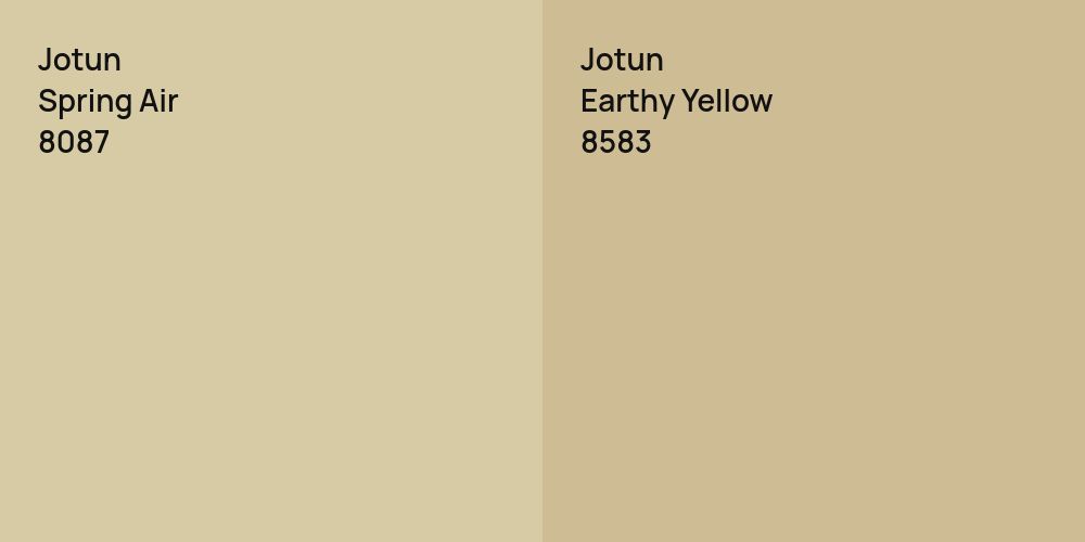 Jotun Spring Air vs. Jotun Earthy Yellow