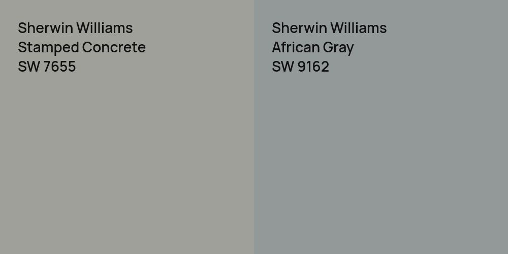 Sherwin Williams Stamped Concrete vs. Sherwin Williams African Gray