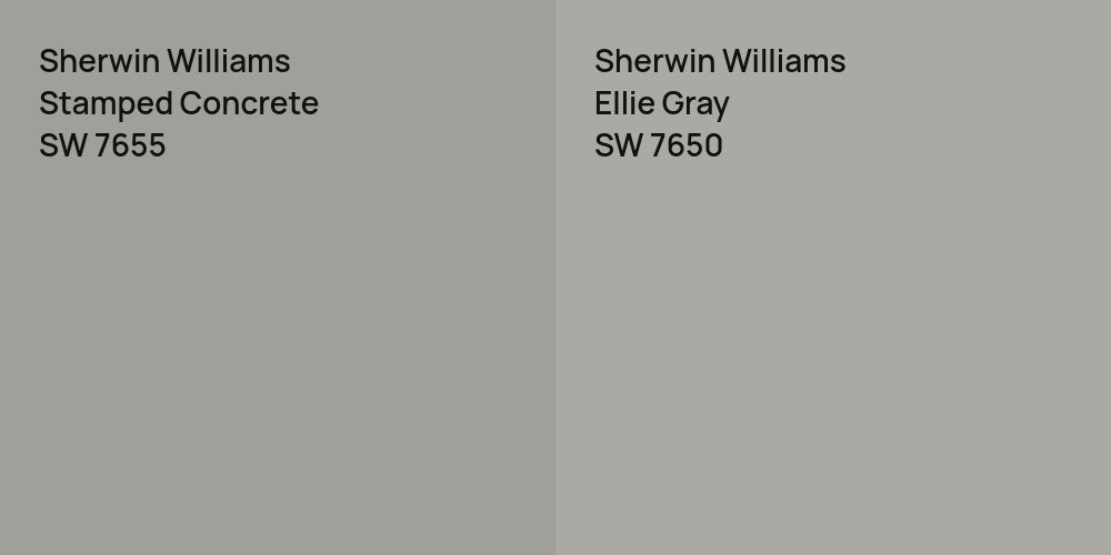 Sherwin Williams Stamped Concrete vs. Sherwin Williams Ellie Gray