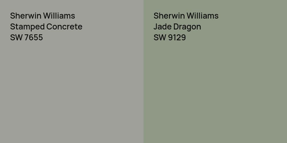 Sherwin Williams Stamped Concrete vs. Sherwin Williams Jade Dragon