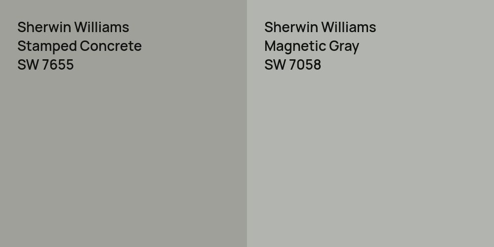 Sherwin Williams Stamped Concrete vs. Sherwin Williams Magnetic Gray