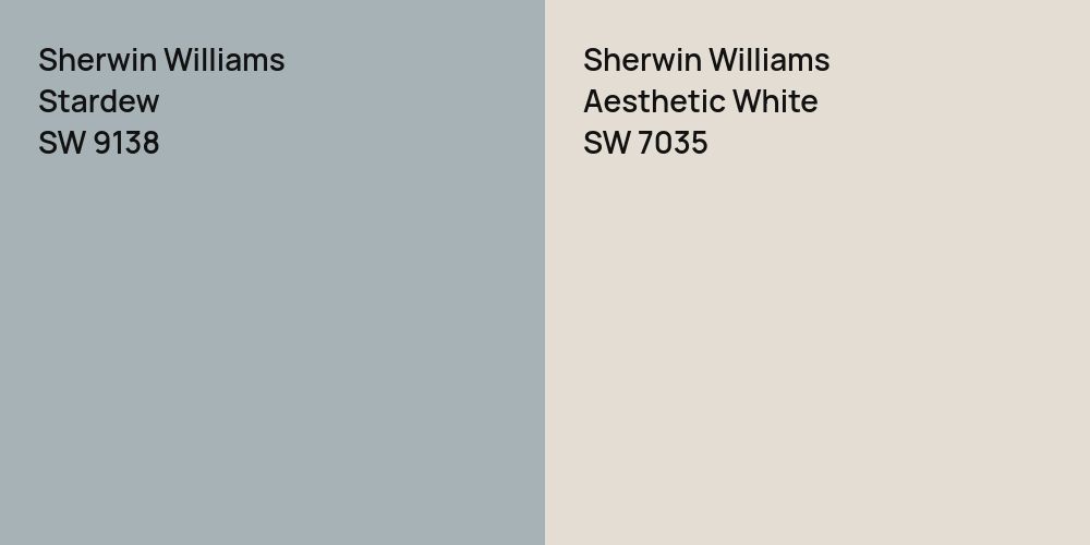 Sherwin Williams Stardew vs. Sherwin Williams Aesthetic White