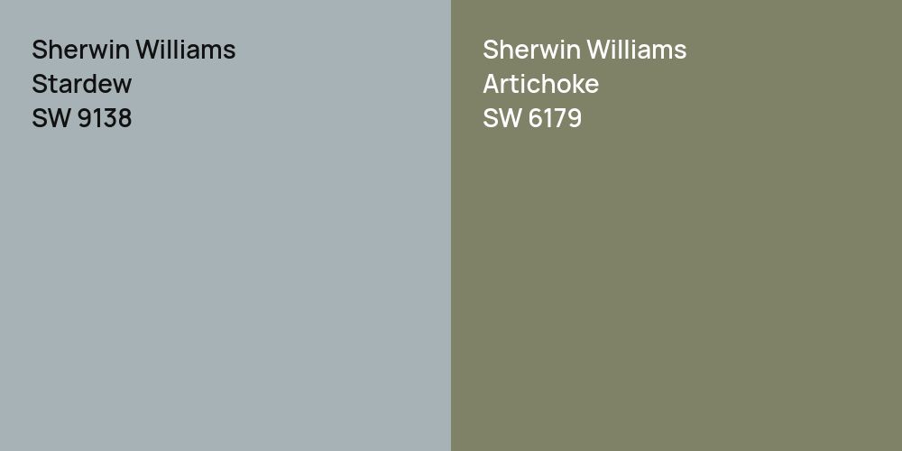 Sherwin Williams Stardew vs. Sherwin Williams Artichoke