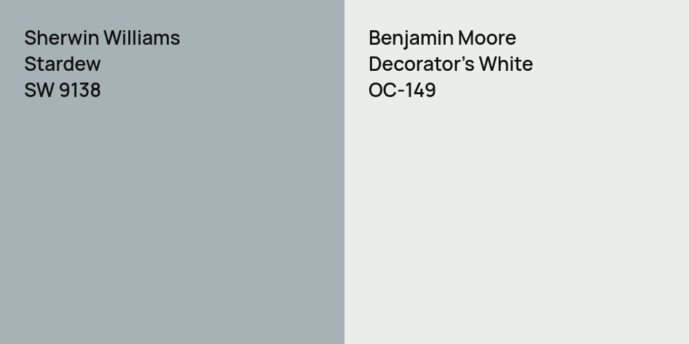 Sherwin Williams Stardew vs. Benjamin Moore Decorator's White