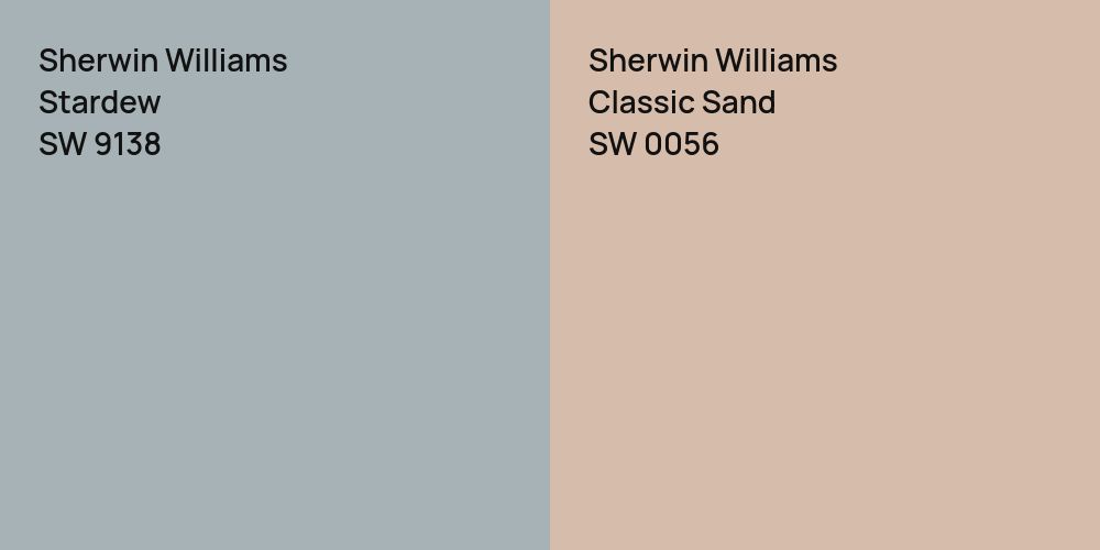 Sherwin Williams Stardew vs. Sherwin Williams Classic Sand