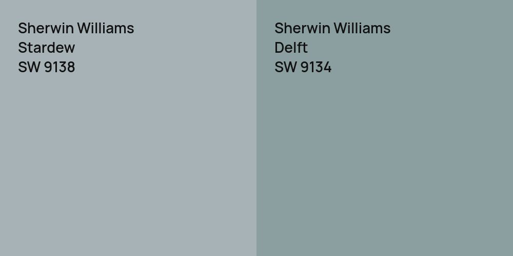 Sherwin Williams Stardew vs. Sherwin Williams Delft