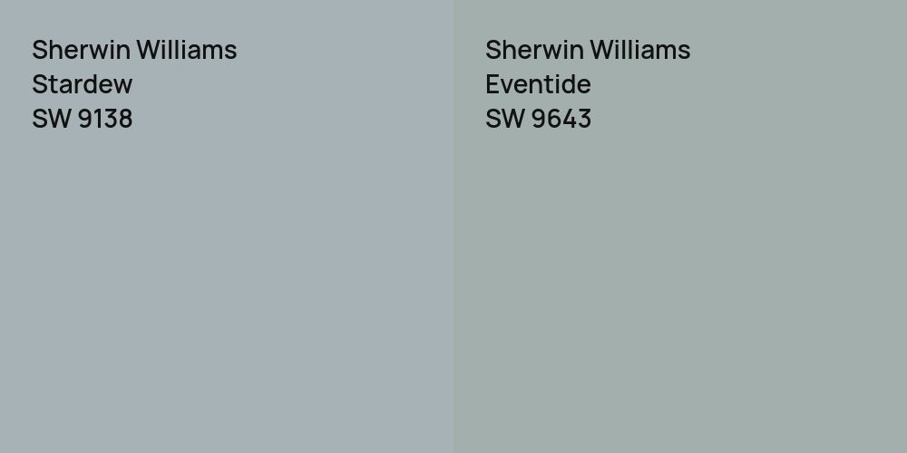 Sherwin Williams Stardew vs. Sherwin Williams Eventide