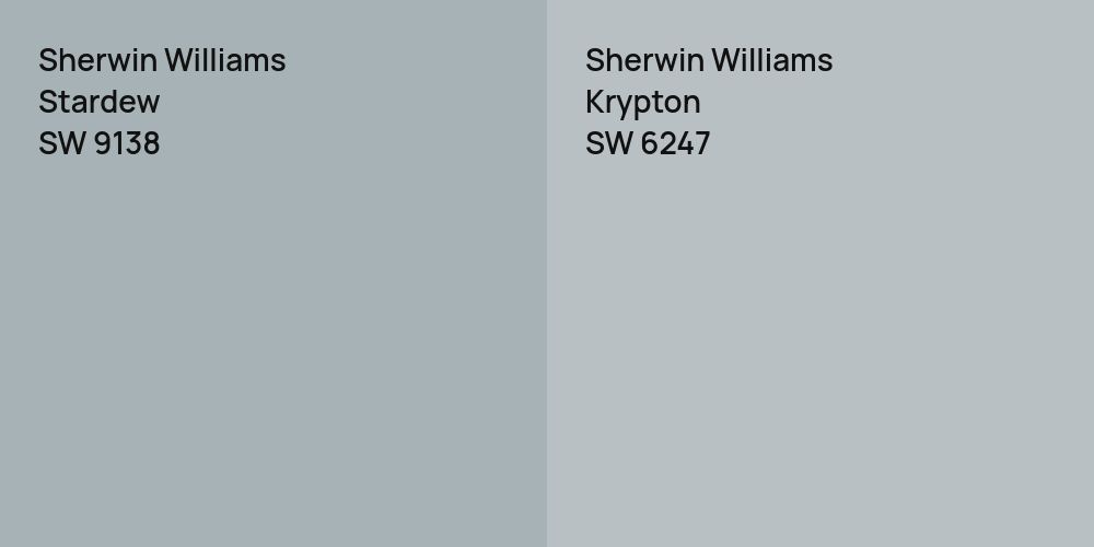 Sherwin Williams Stardew vs. Sherwin Williams Krypton