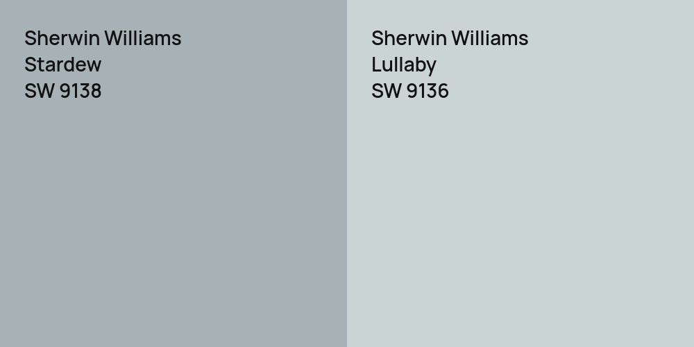 Sherwin Williams Stardew vs. Sherwin Williams Lullaby